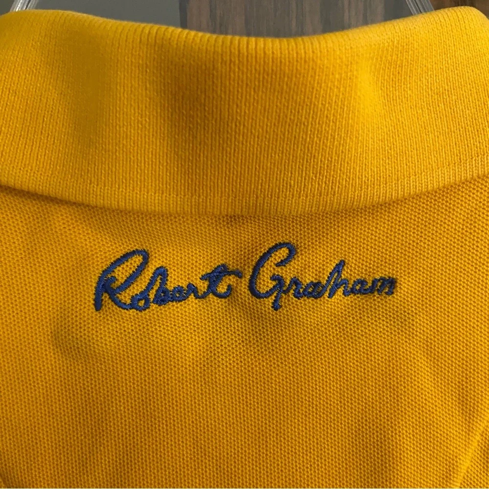Robert Graham Orange Cotton Short Sleeve Polo Golf Shirt Size XL - Picture 7 of 12